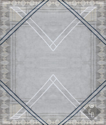 Tappeto contemporaneo - GARBO NEUTRAL - Edition Bougainville - geometrico / in PET / in lana