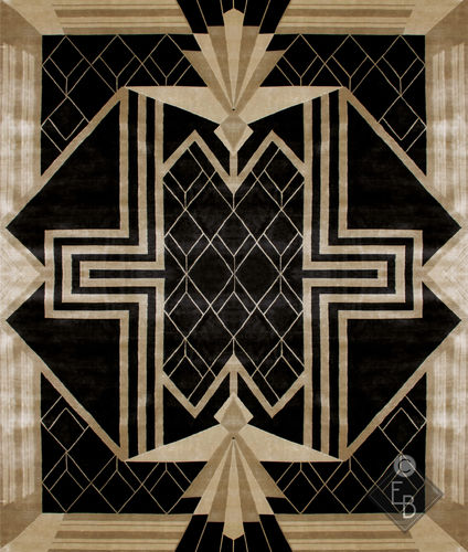 Tappeto contemporaneo - GATSBY COAL - Edition Bougainville - geometrico / in PET / in lana