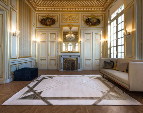 Tappeto contemporaneo - GRETA VENICE - Edition Bougainville - geometrico / in PET / in lana