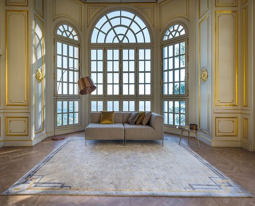 Tappeto contemporaneo - METROPOLIS PYRITE - Edition Bougainville - a righe / in PET / in lana