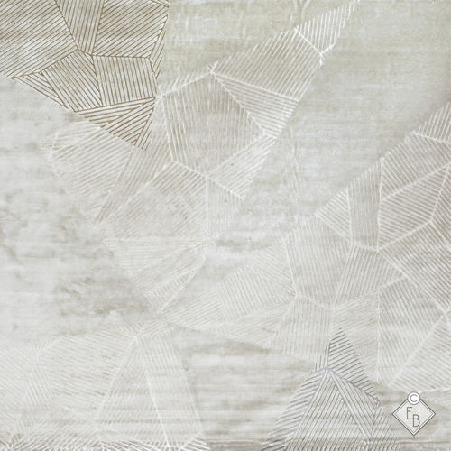 Tappeto contemporaneo - ROCKEFELLER FOG - Edition Bougainville - a righe / geometrico / in PET