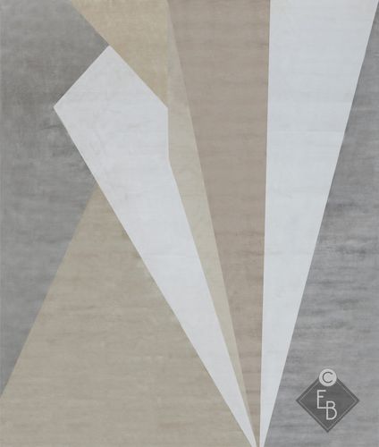 Tappeto contemporaneo - SWING TWILL - Edition Bougainville - geometrico / in PET / in lana