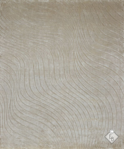 Tappeto contemporaneo - EMBAJADORES BEIGE - Edition Bougainville - a righe / in seta / rettangolare