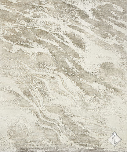 Tappeto contemporaneo - VELOUR BEIGE - Edition Bougainville - a motivi / in PET / in lana