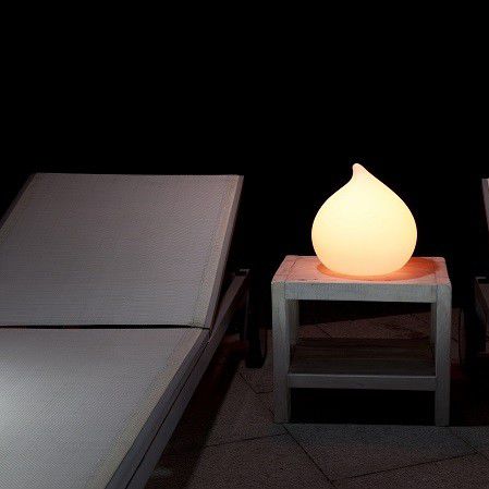 Lampada da comodino - TEARDROP - Imagilights - in vetro / contemporanea / a batteria ricaricabile