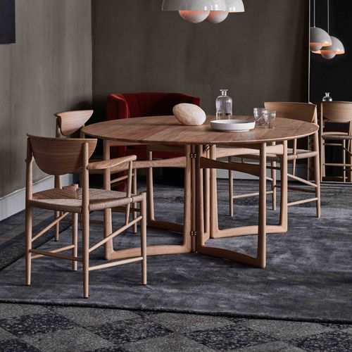 Tavolo contemporaneo - DROP LEAF - Andtradition - in legno massiccio / con supporto in legno massiccio / ovale