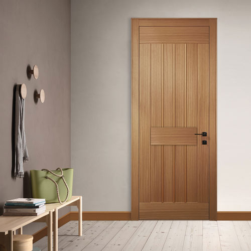 Porta da interno - CLASSIC : RETRO - ARTELLA - in legno / battente / semivetrata