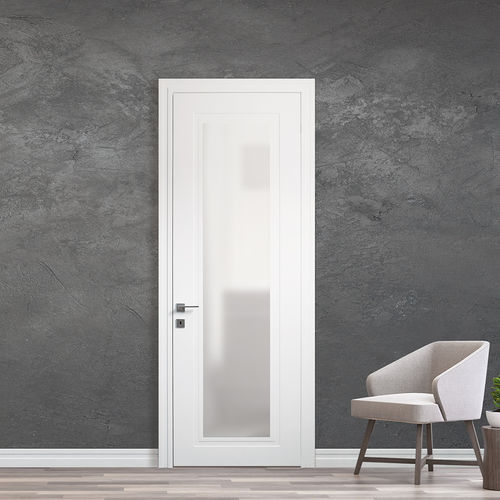Porta da interno - CLASSIC : GIZA - ARTELLA - in legno / battente / semivetrata