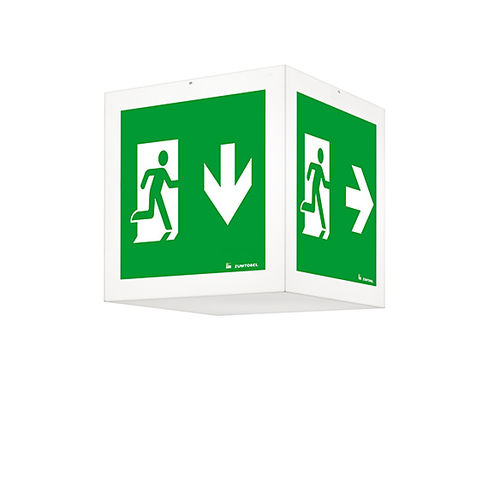 Illuminazione di emergenza da soffitto - 210 P MSC - ZUMTOBEL - cubo / LED / in opalina