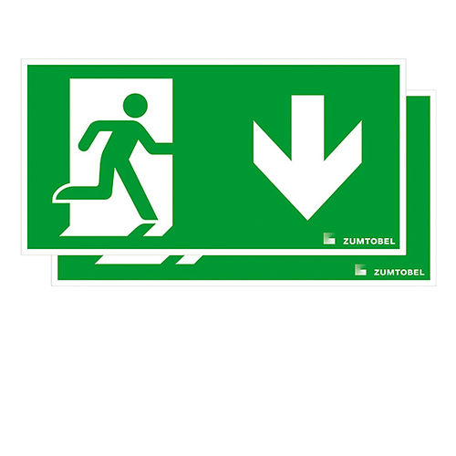 Illuminazione di emergenza da soffitto - CROSSIGN 160 P TEC-GP - ZUMTOBEL - rettangolare / LED / in policarbonato