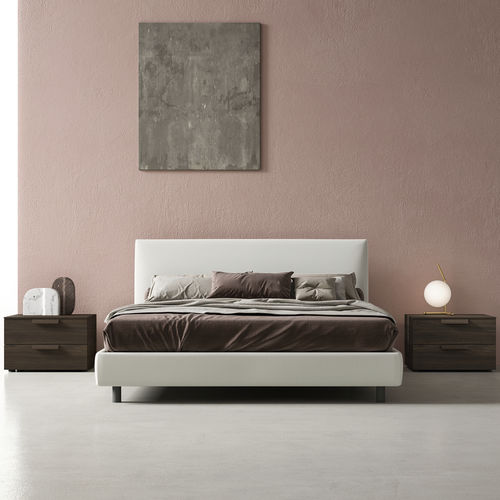 Letto matrimoniale - LUK SMALL - ZALF spa - contemporaneo / con testiera imbottita / con comodini