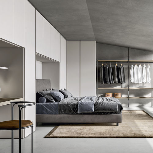 Letto matrimoniale - LUK BIG - ZALF spa - contemporaneo / con testiera imbottita / imbottito