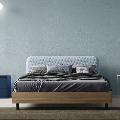 Letto matrimoniale - WING - ZALF spa - contemporaneo / con testiera imbottita / con testiera in pelle