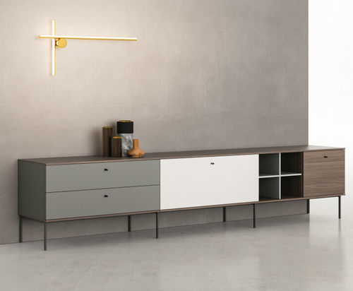 Credenza modulabile - ZALF spa - contemporanea / in legno / in metallo verniciato