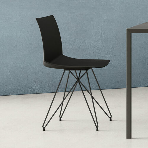 Sedia contemporanea - KANVAS - ZALF spa - da interno / in tecnopolimero / con supporto in metallo verniciato
