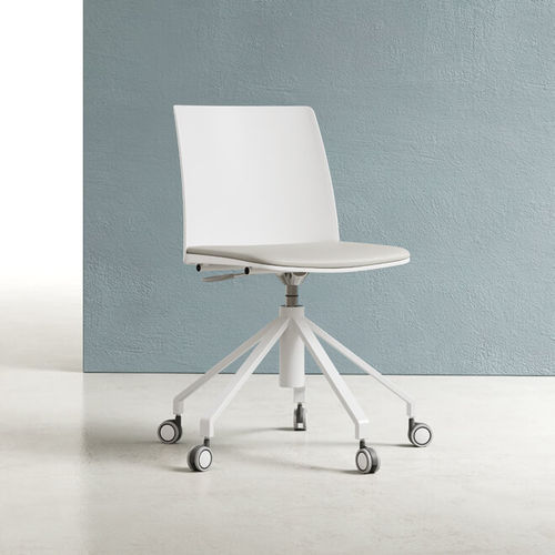 Sedia da ufficio contemporanea - CONIC - ZALF spa - per cameretta / in pelle / con supporto in metallo verniciato