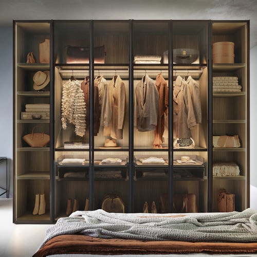 Armadio modulare - SM2504 - ZALF spa - contemporaneo / in melaminico / in vetro