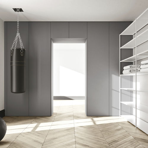 Armadio modulare - SM2016 - ZALF spa - contemporaneo / in melaminico / con ante battenti