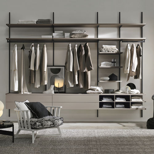 Cabina armadio modulare - FLEXY EASY SM013 - ZALF spa - con fissaggio a muro / contemporanea / in metallo