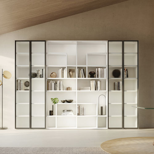 Libreria modulare - FREESPACE SM2522 - ZALF spa - contemporanea / in melaminico / in vetro