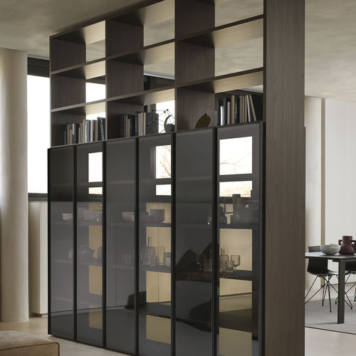Libreria modulare - FREESPACE SM2200 - ZALF spa - contemporanea / in melaminico / in vetro