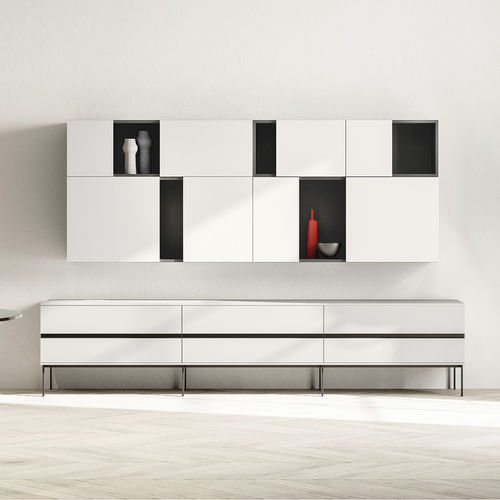Credenza modulabile - ZALF spa - a muro / contemporanea / in metallo verniciato