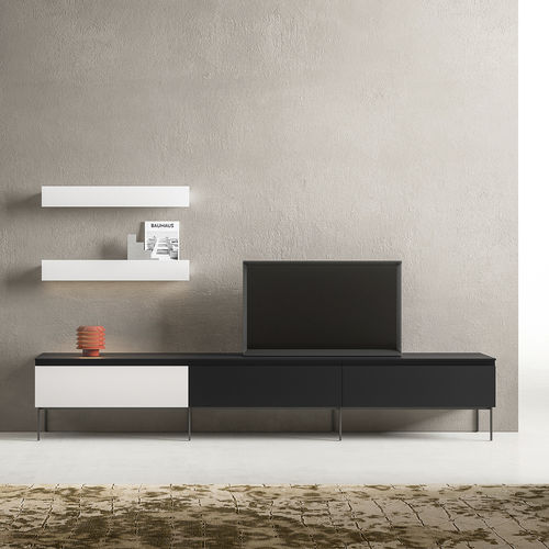 Credenza contemporanea - ZALF spa - in melaminico / con ripiano / modulabile