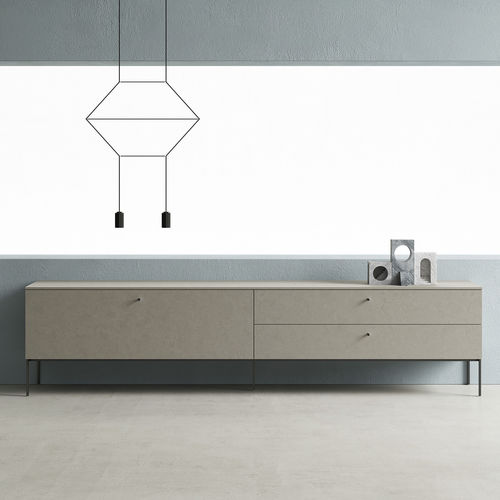 Credenza contemporanea - ZALF spa - in melaminico / con cassetti / con 5 piedi