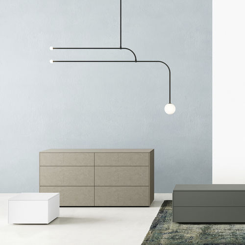 Comodino contemporaneo - FRAME - ZALF spa - in melaminico / rettangolare / quadrato