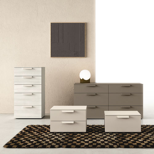 Comodino contemporaneo - RASTER - ZALF spa - in melaminico / rettangolare / quadrato