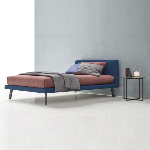 Letto singolo - DECOR - ZALF spa - contemporaneo / con testiera imbottita / con testiera in pelle