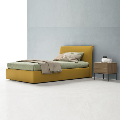 Letto singolo - SLIM - ZALF spa - contemporaneo / con testiera imbottita / con ripiano
