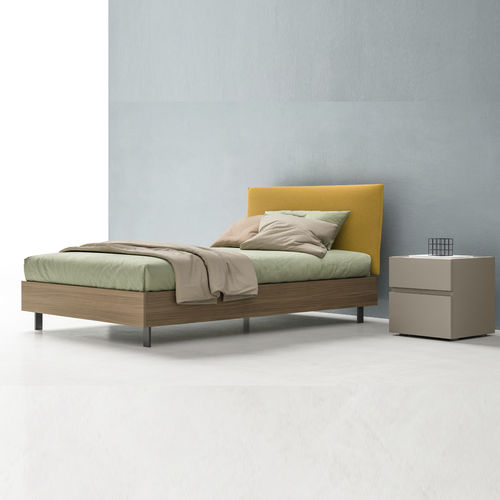 Letto singolo - SOFT - ZALF spa - una piazza e mezzo / contemporaneo / con testiera imbottita