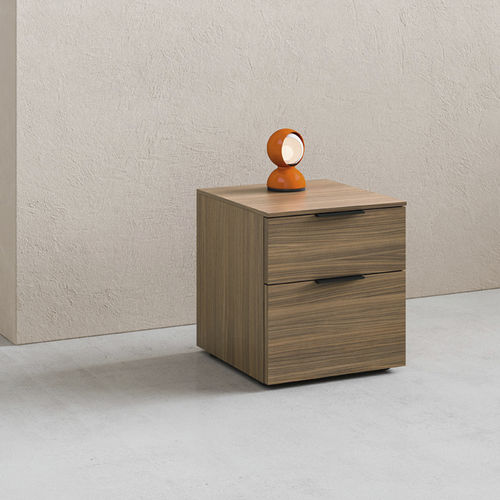 Comodino contemporaneo - SPEED - ZALF spa - in melaminico / rettangolare / con cassetti