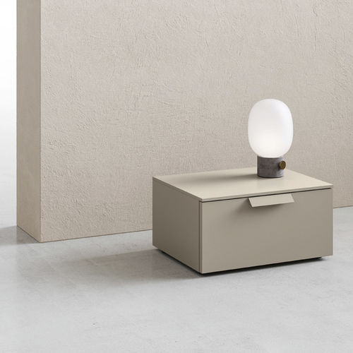 Comodino contemporaneo - RASTER - ZALF spa - in melaminico / rettangolare / con cassetti