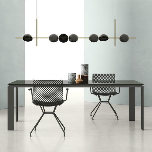Tavolo contemporaneo - ANGOLO / FULLER - ZALF spa - in vetro / in melaminico / con supporto in metallo
