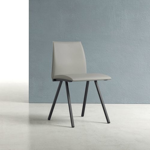 Sedia contemporanea - COMPASS - ZALF spa - da interno / in pelle / con supporto in metallo
