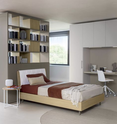 Letto singolo - TABLET - ZALF spa - contemporaneo / con testiera / con base contenitore