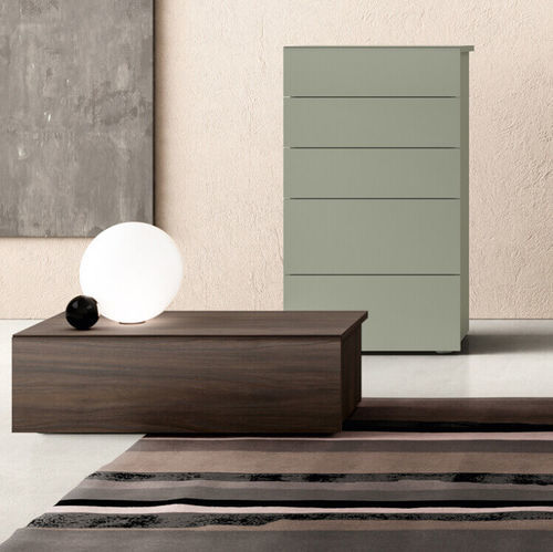 Comodino contemporaneo - SET - ZALF spa - in legno / con supporto in legno / rettangolare