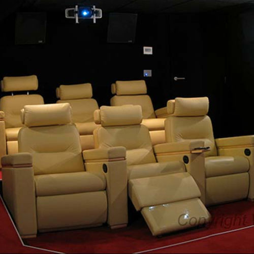 Poltrona per cinema in tessuto - VOTRE CINEMA - home cinema / per uso residenziale / gialla