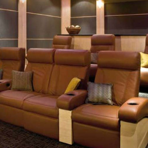 Poltrona per cinema in pelle - VOTRE CINEMA - home cinema / per uso residenziale / marrone