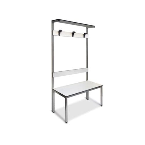 Panca per spogliatoio in alluminio - Cel Components S.r.l. - in HPL / con schienale / contract