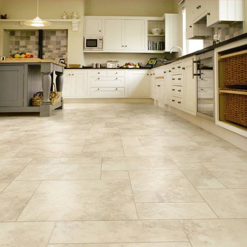 Pavimento in PVC - ART SELECT : LM03 ALDERNEY LIMESTONE - KARNDEAN - residenziale / a quadrotte / a doghe