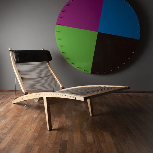Chaise longue contemporanea - pp524  - PP MØBLER - in corda / in legno / da esterno
