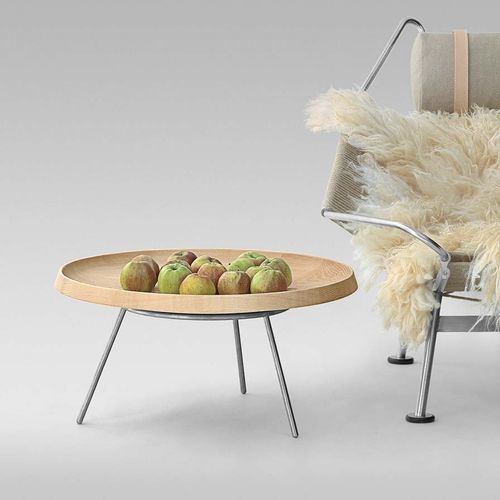 Tavolo d'appoggio contemporaneo - pp586  - PP MØBLER - in frassino / in ciliegio / con supporto in metallo