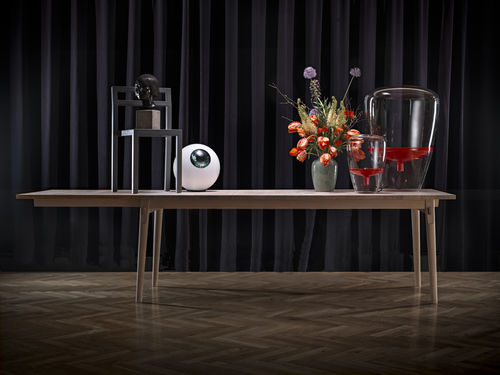 Tavolo contemporaneo - pp850 - PP MØBLER - in legno massiccio / con supporto in legno / rettangolare