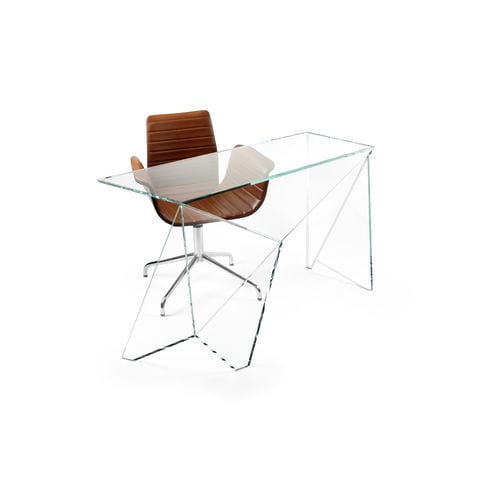 Scrivania direzionale - Origami - Barberini & Gunnell - da terra / design originale / in vetro temprato