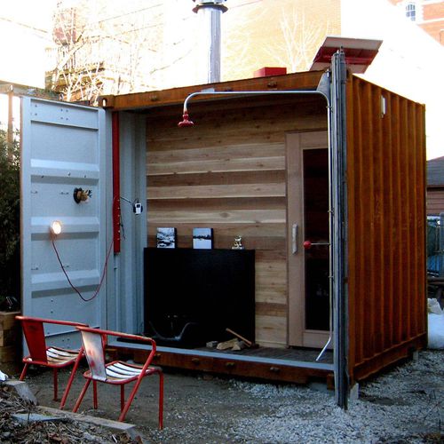 Sauna per uso residenziale - S-BOX - Castor - in legno / per esterni