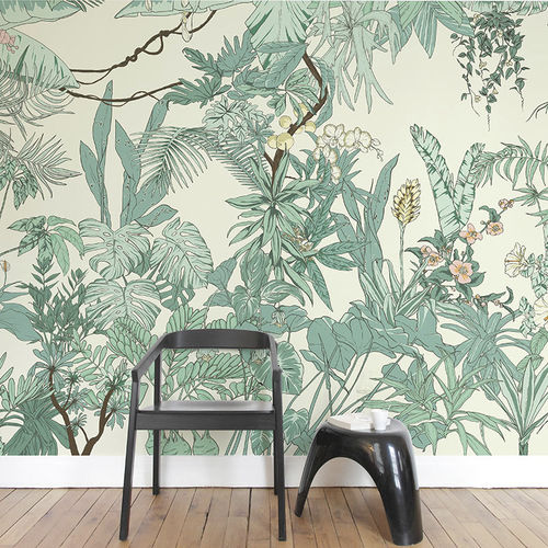 Carta da parati contemporanea - Papier peint Jungle Tropical AMAZONAS - Ohmywall - con motivi floreali / con motivi naturali / panoramica