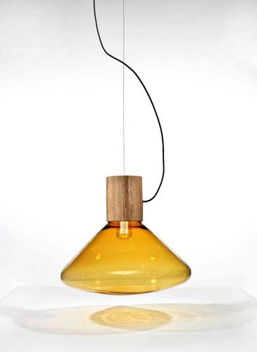 Lampada a sospensione - MUFFINS: PC851, PC865 - BROKIS - in rovere / in vetro soffiato / contemporanea